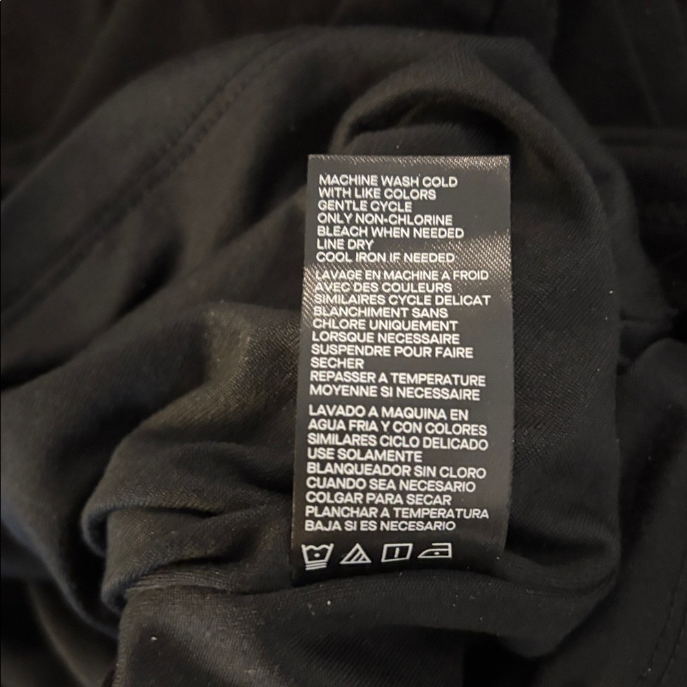 Good American Bodycon Midi Dress Black U-Ring Stretch Long Sleeve 3 Large New - Picture 6 of 7